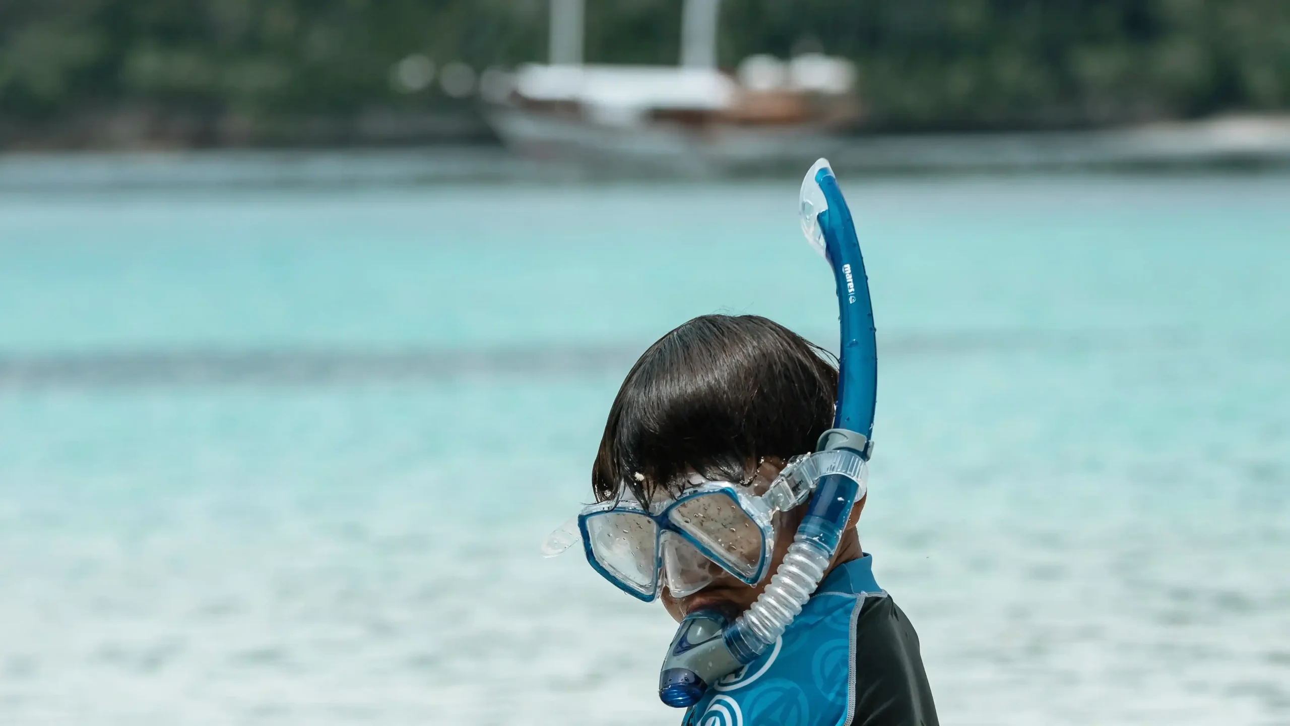 Kids with Snorkeling Mask at Komodo Island | Komodo Island Tour | Komodo Luxury