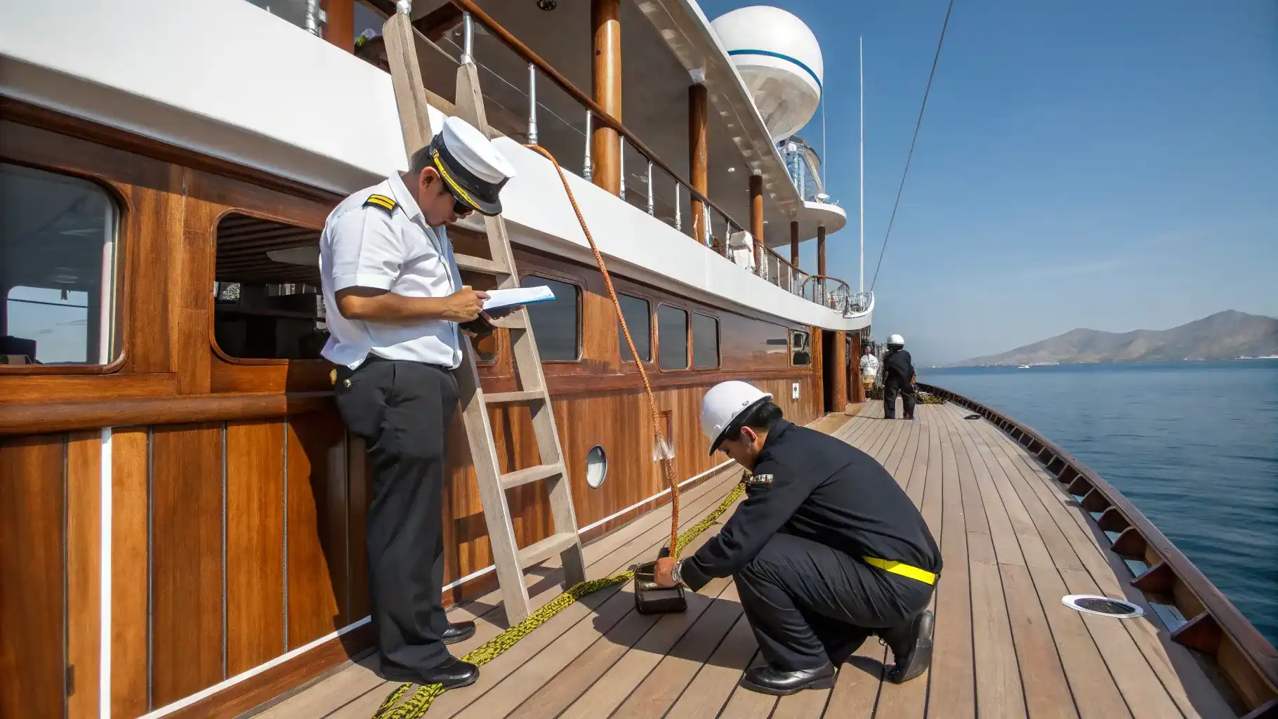 Phinisi Safety System Inspection | Boat Repair Service | Komodo Luxury