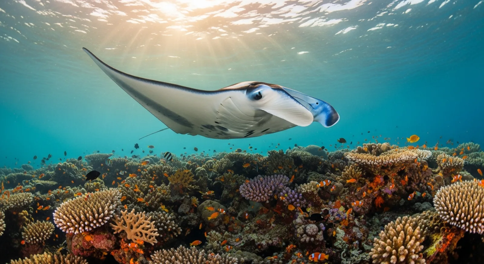 Snorkeling with manta rays on a Bali to Komodo boat tour