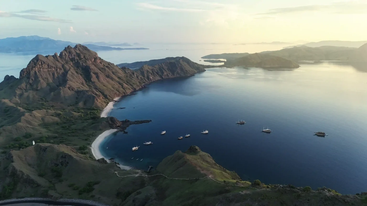 Padar Island viewpoint on a 1 day Komodo boat tour